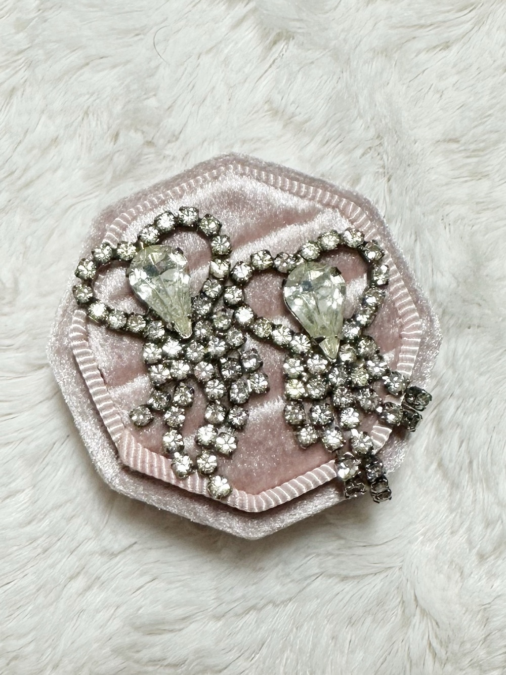 Rhinestone Heart Post Earrings